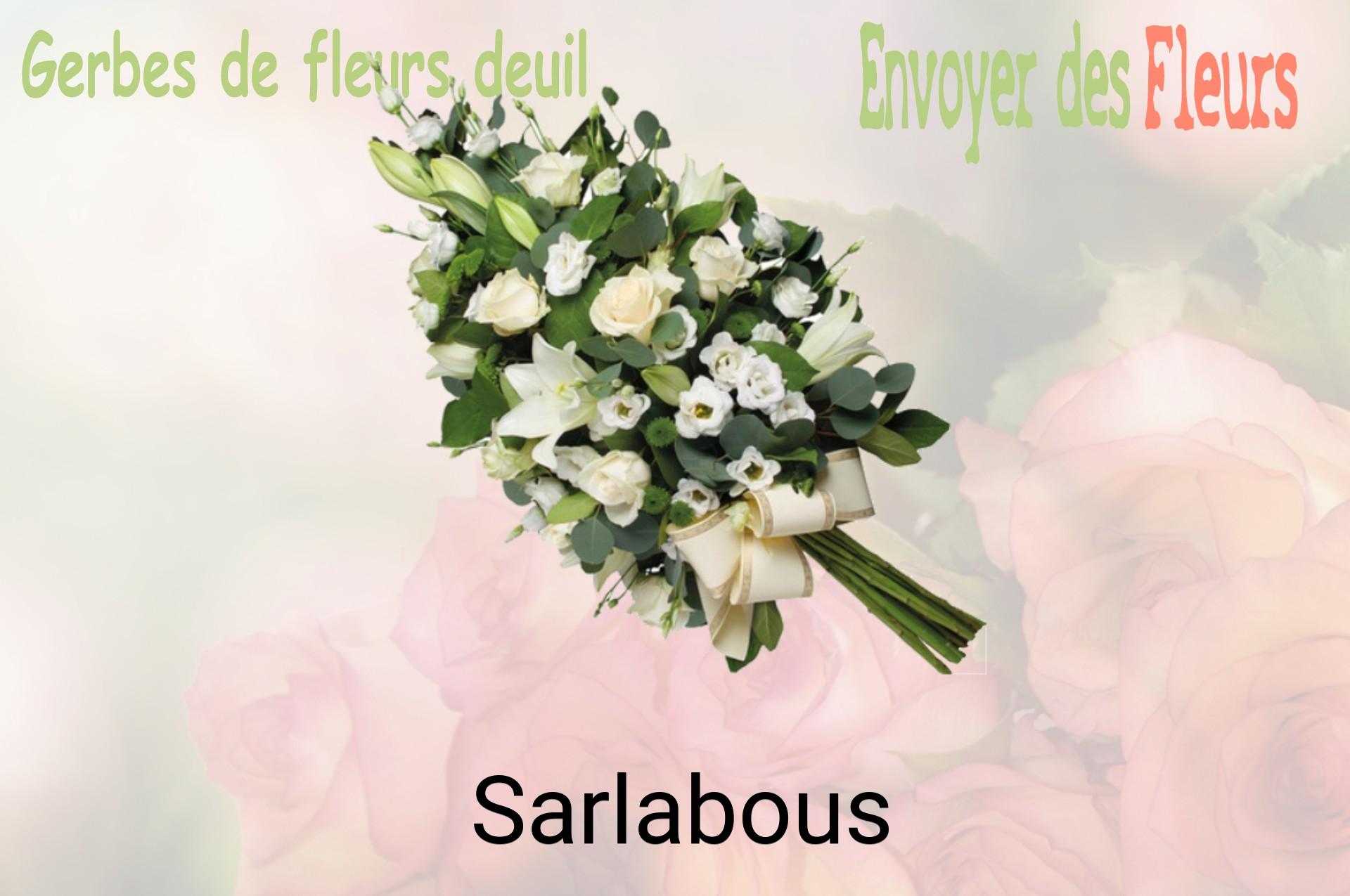 Gerbe de fleurs de deuil livrée à Sarlabous